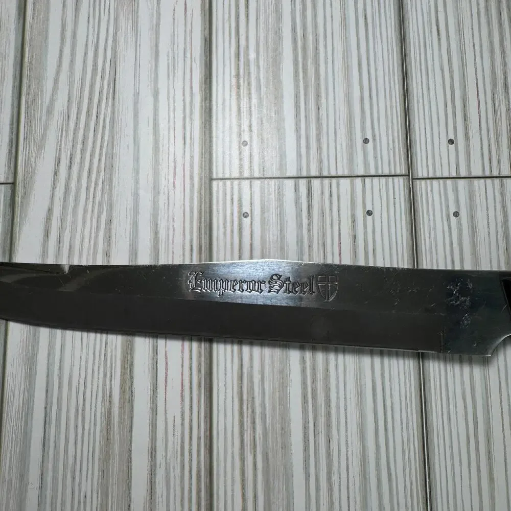 Emperor Steel 8” Knife Full Tang Wood‎ Handle Slicer Carving Kitchen Household